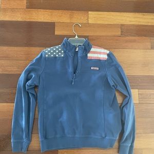 American Flag Vineyard Vines Quarter Zip